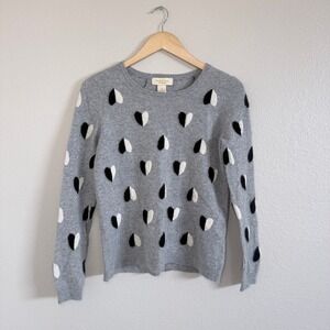 Peck & Peck 100% Cashmere Sweater Valentine Heart Long Sleeve  Knit Women's M